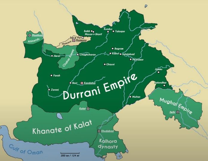 The Durrani Empire, established by Ahmad Shah Durrani in 1747, became a major regional power in South and Central Asia, playing a pivotal role in Afghan history.